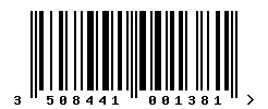 EAN barcode 3508441001381