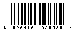 upc 3520410029530 barcode image