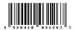 upc 3520410031267 barcode image