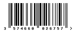 upc 3574660026757 barcode image