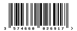 upc 3574660026917 barcode image
