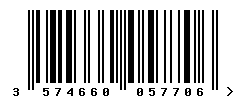 upc 3574660057706 barcode image