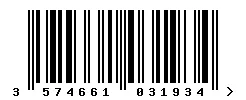 EAN barcode 3574661031934