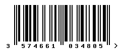 upc 3574661034805 barcode image