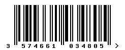 EAN barcode 3574661034805