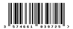 EAN barcode 3574661039725