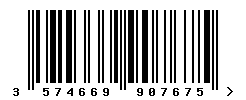 EAN barcode number 3574669907675