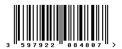 EAN barcode number 3597922084807