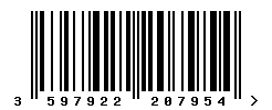 upc 3597922207954 barcode image