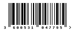 EAN barcode number 3600531047795