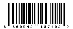 EAN barcode 3600542137492