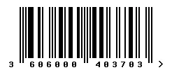 EAN barcode 3606000403703