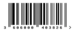 EAN barcode 3606000403826
