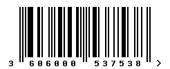 upc 3606000537538 barcode image