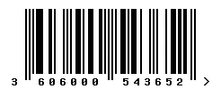 3606000543652 barcode
