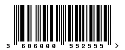 EAN barcode 3606000552555