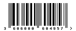 upc 3606000604957 barcode image