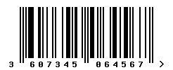 upc 3607345064567 barcode image