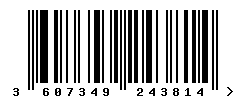 EAN barcode number 3607349243814