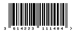 EAN barcode number 3614223111404