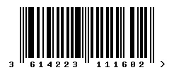 3614223111602 barcode