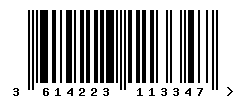 upc 3614223113347 barcode image