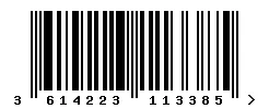 3614223113385 barcode