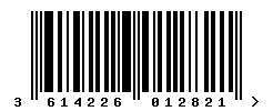EAN barcode number 3614226012821