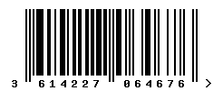 EAN barcode number 3614227064676