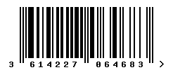EAN barcode number 3614227064683