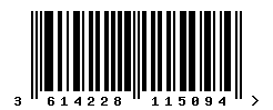 upc 3614228115094 barcode image