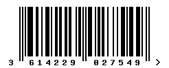 upc 3614229027549 barcode image