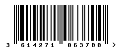 EAN barcode number 3614271063700