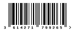 upc 3614271799265 barcode image