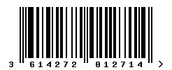 EAN barcode number 3614272012714