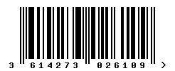 upc 3614273026109 barcode image