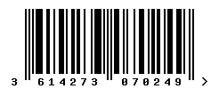 upc 3614273070249 barcode image