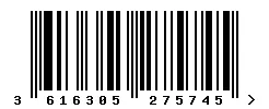 3616305275745 barcode