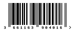 upc 3661163904016 barcode image