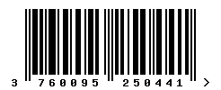 EAN barcode 3760095250441