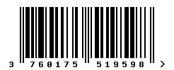 3760175519598 barcode