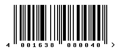 EAN barcode 4001638080040