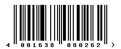EAN 4001638080262 barcode image
