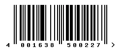 EAN 4001638500227 barcode image