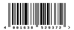 EAN barcode 4001638529372