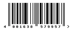 EAN barcode 4001638579957