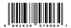 EAN barcode 4001638579964