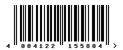 EAN barcode number 4004122155804