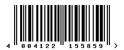 EAN barcode number 4004122155859