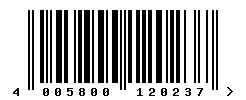 EAN barcode 4005800120237